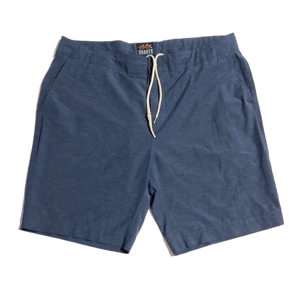 Faherty Men’s All Day Shorts Blue Stretch Chino Performance Golf 9" inseam